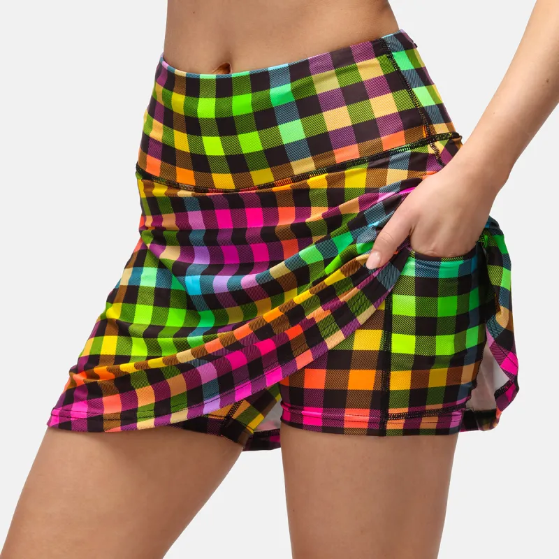Gingham Glow Skort sold by Tikiboo