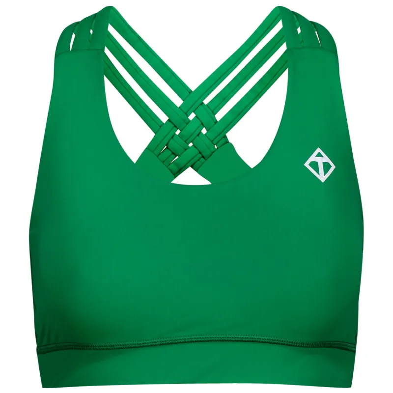 Green Cross Back Bra sold by Tikiboo