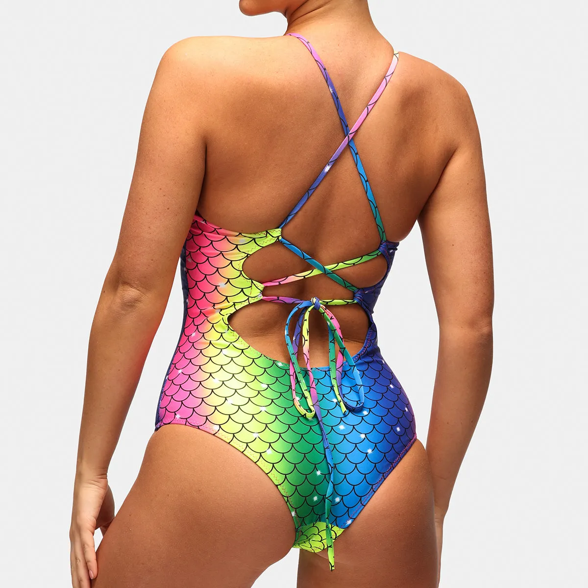 Rainbow Reef Crossover Swimsuit sold by Tikiboo product image thumbnail 2