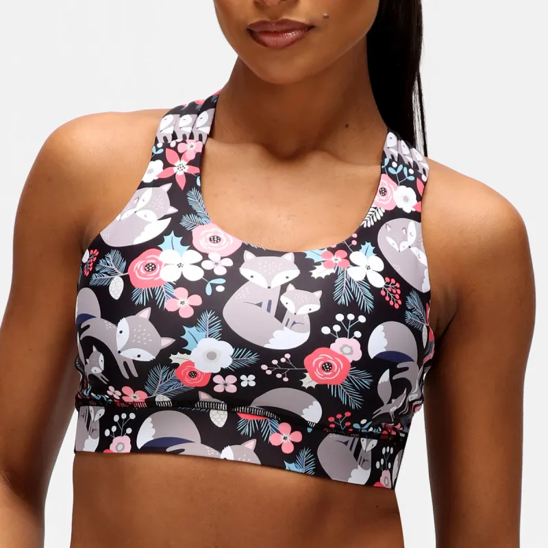Foxy Floral Cross Back Bra sold by Tikiboo