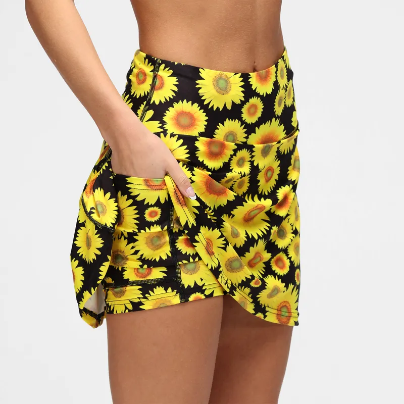 Sunflowers New Style Skort sold by Tikiboo