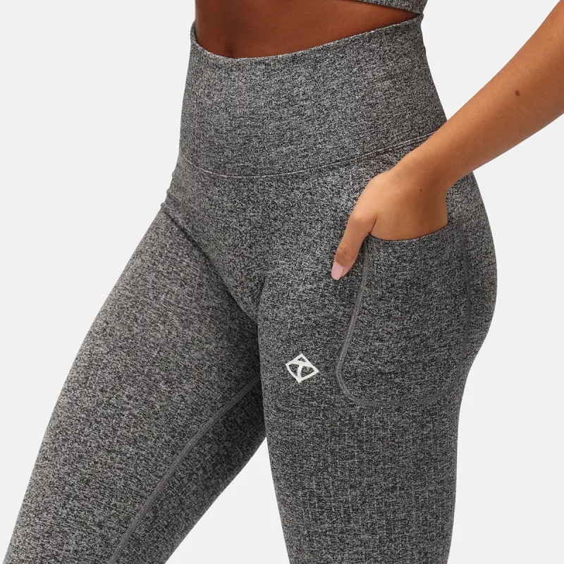 Charcoal Ribbed Seamless Leggings sold by Tikiboo