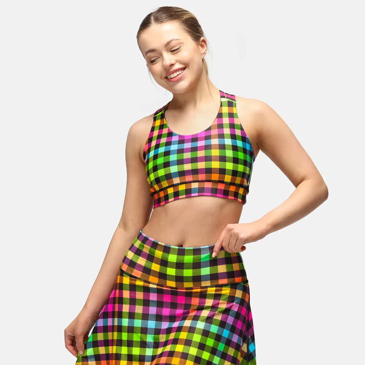 Gingham Glow Cross Back Bra sold by Tikiboo product image thumbnail 3