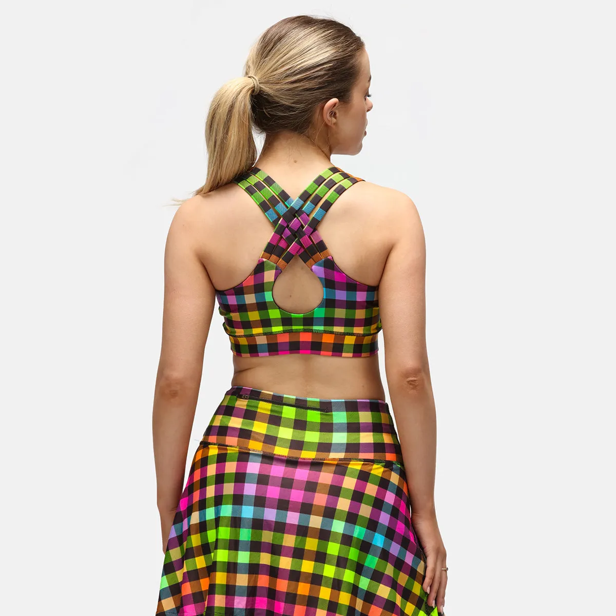 Gingham Glow Cross Back Bra sold by Tikiboo product image thumbnail 2