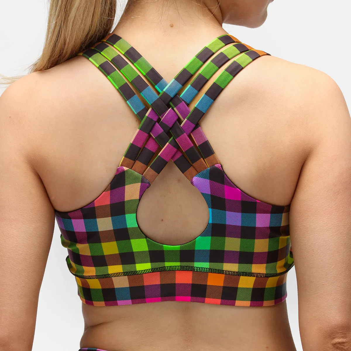Gingham Glow Cross Back Bra sold by Tikiboo product image thumbnail 4
