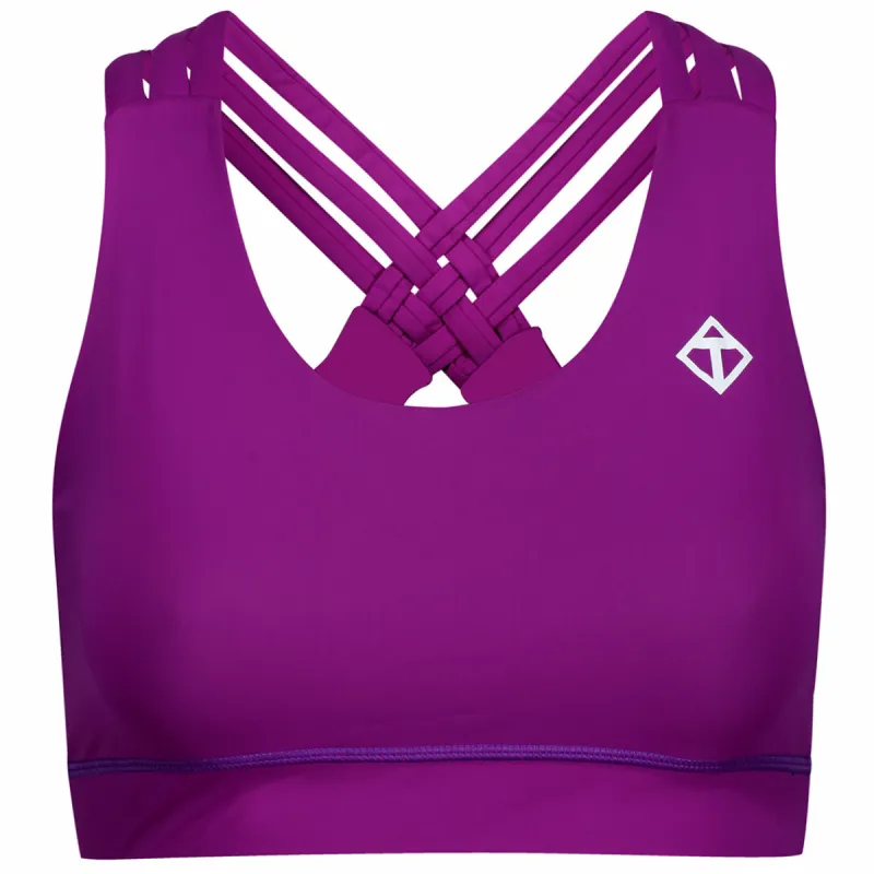 Purple Cross Back Bra sold by Tikiboo