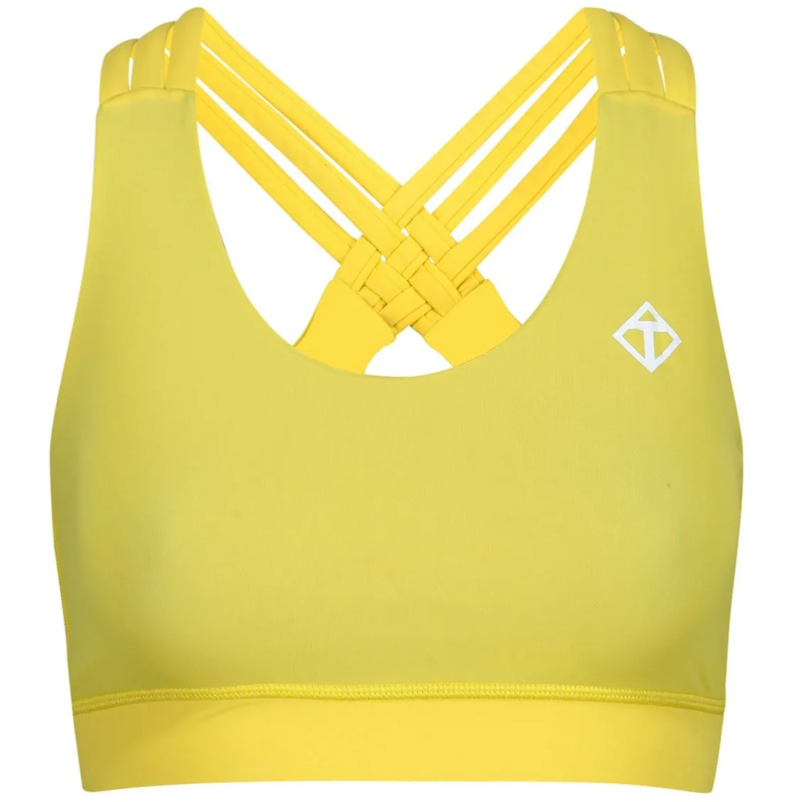 Yellow Cross Back Bra sold by Tikiboo