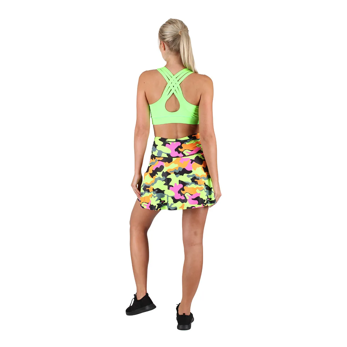 Neon Lime Cross Back Bra sold by Tikiboo product image thumbnail 3