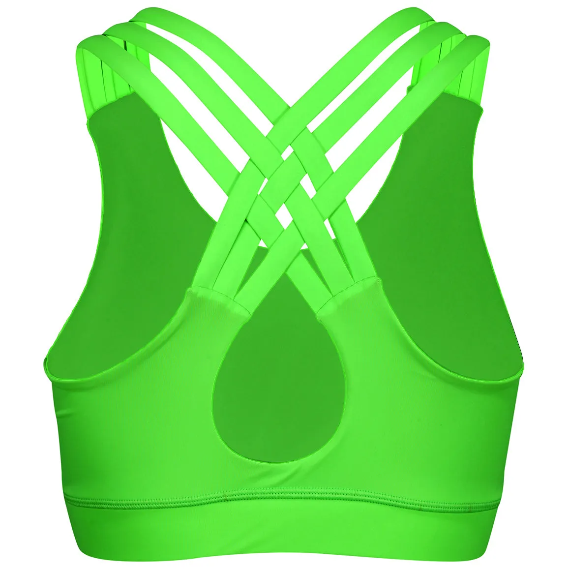 Neon Lime Cross Back Bra sold by Tikiboo product image thumbnail 4