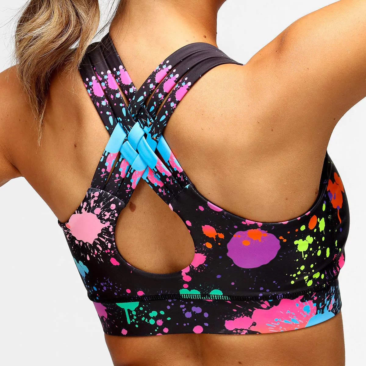 Mr Motivator Colour Splash Cross Back Bra sold by Tikiboo product image thumbnail 3
