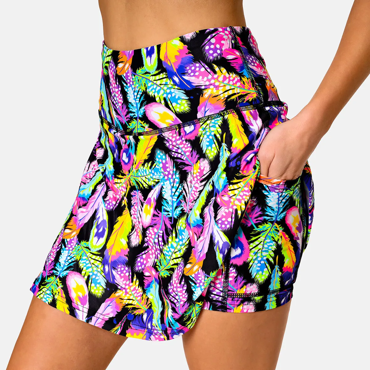 Feather Frenzy Skort sold by Tikiboo product image thumbnail 4