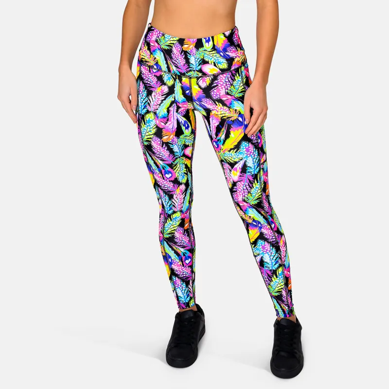 Feather Frenzy Leggings sold by Tikiboo