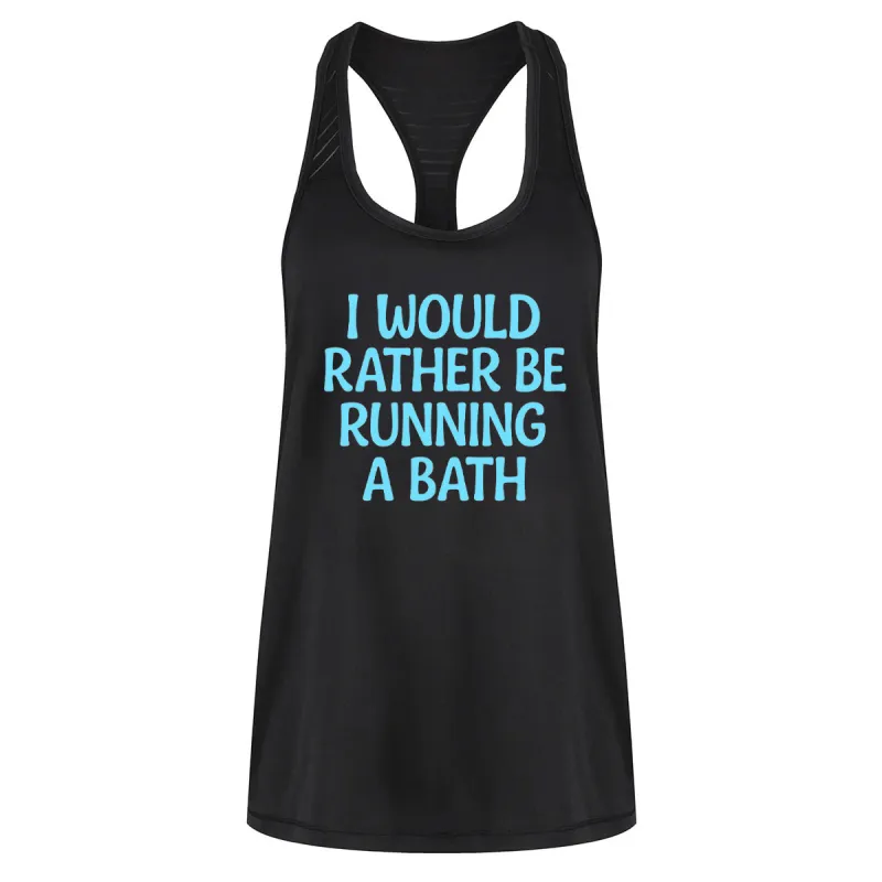 I Would Rather Be Running A Bath Mesh Racerback Vest sold by Tikiboo