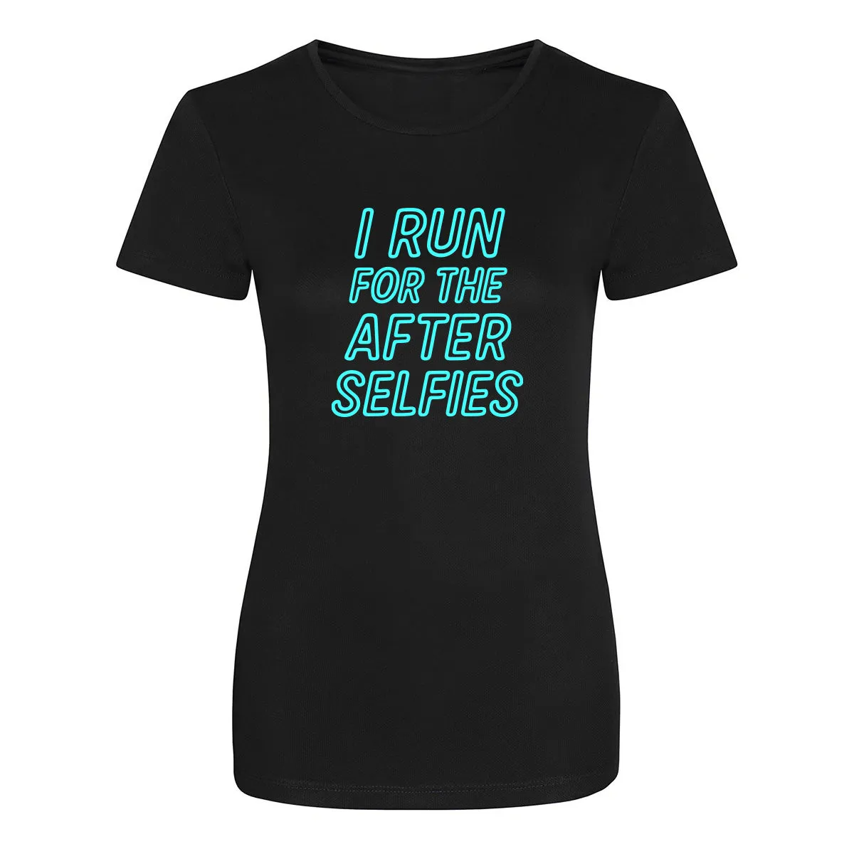 I Run for the After Selfies Technical T-shirt sold by Tikiboo
