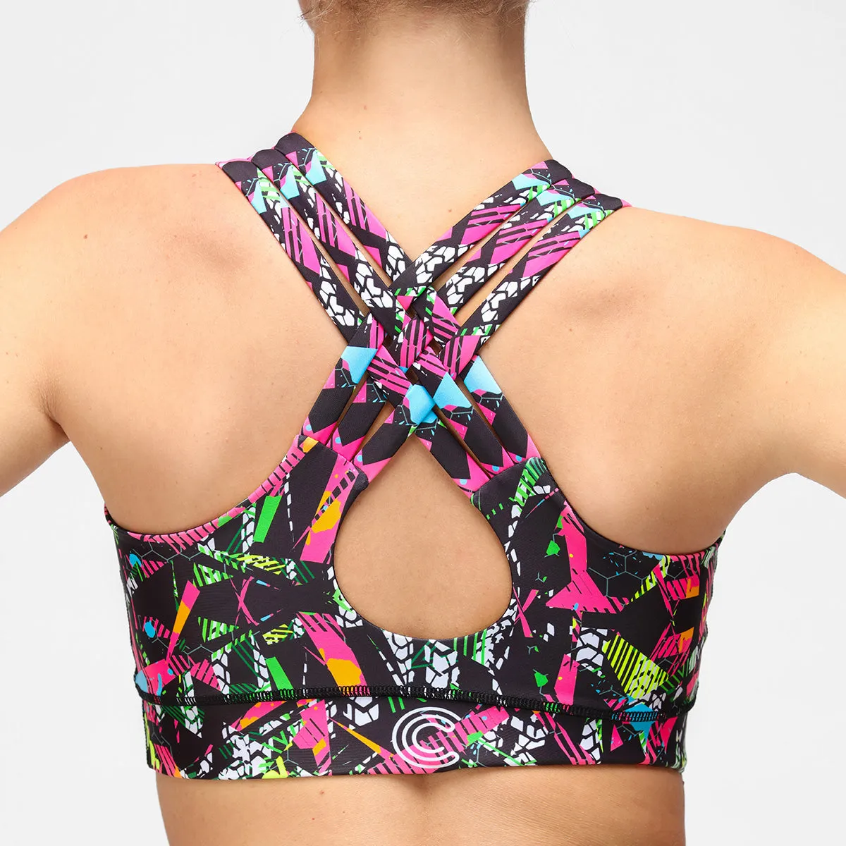 Clubbercise Retro Raver Cross Back Bra sold by Tikiboo product image thumbnail 2