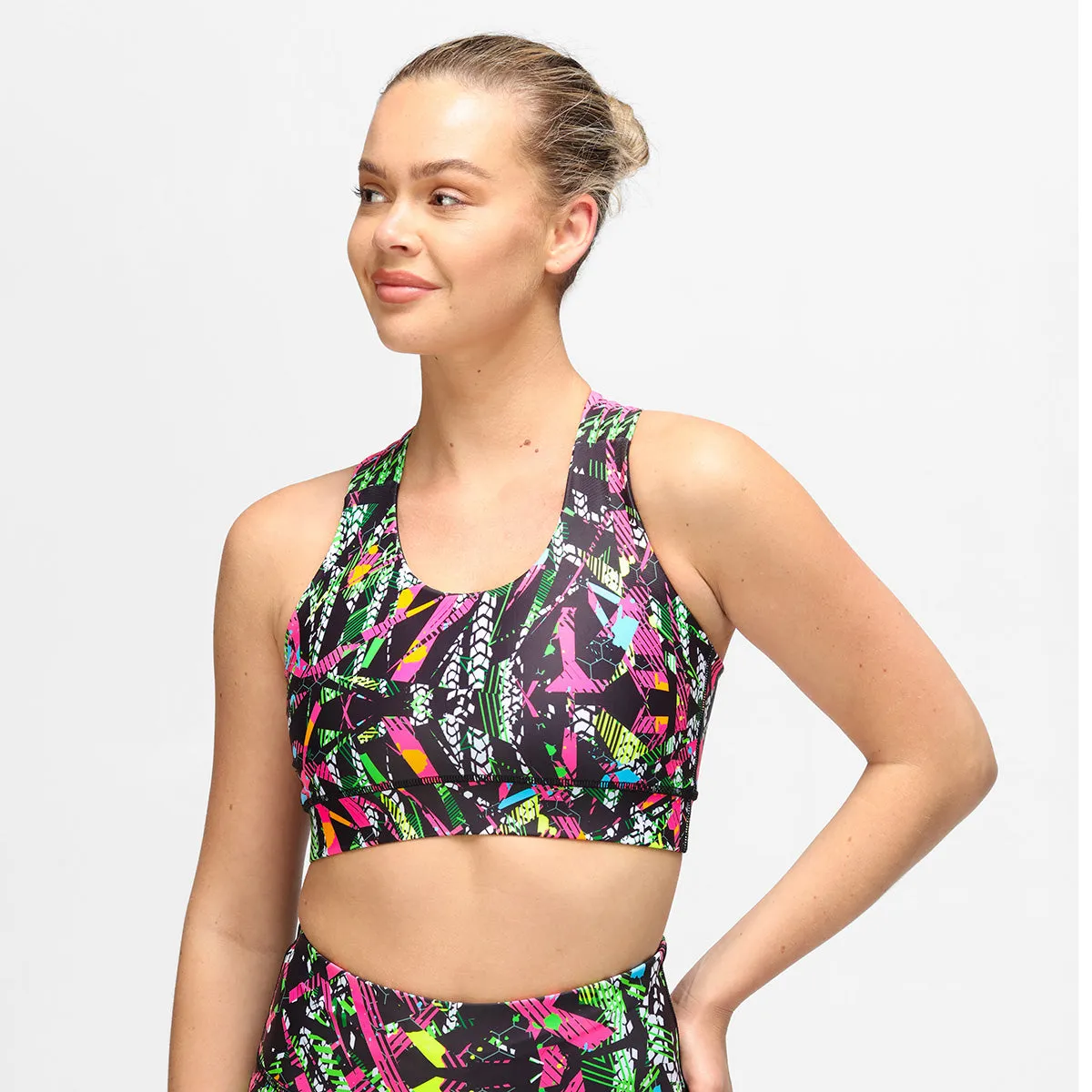 Clubbercise Retro Raver Cross Back Bra sold by Tikiboo product image thumbnail 3