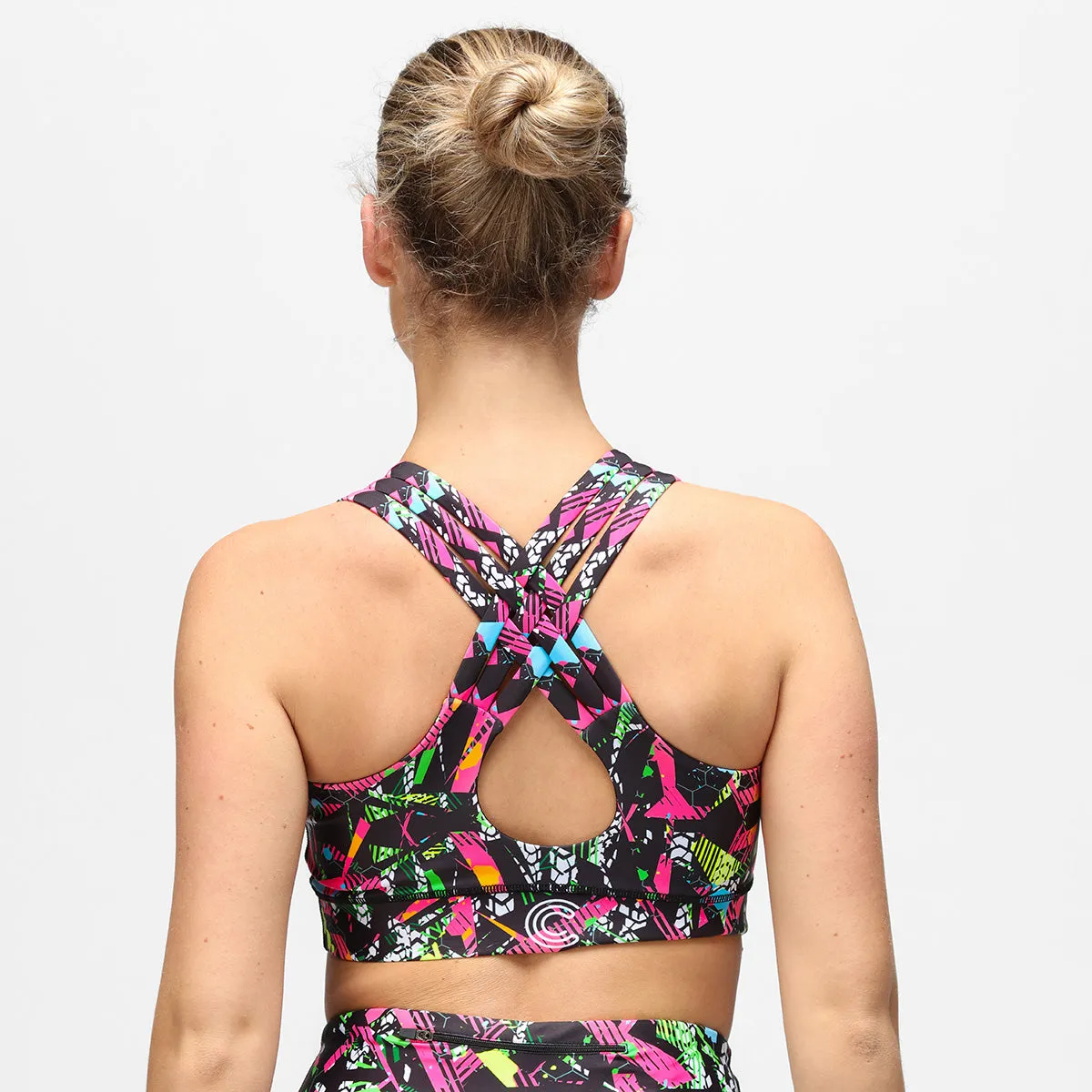 Clubbercise Retro Raver Cross Back Bra sold by Tikiboo product image thumbnail 4