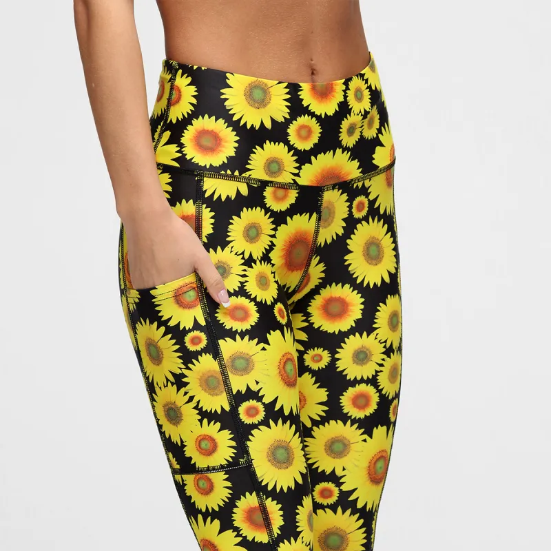 Sunflowers Leggings sold by Tikiboo