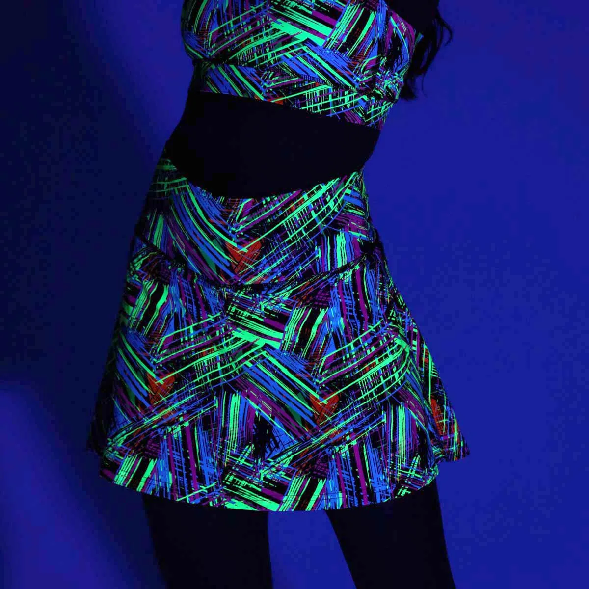 Neon Scratch Skort sold by Tikiboo product image thumbnail 4