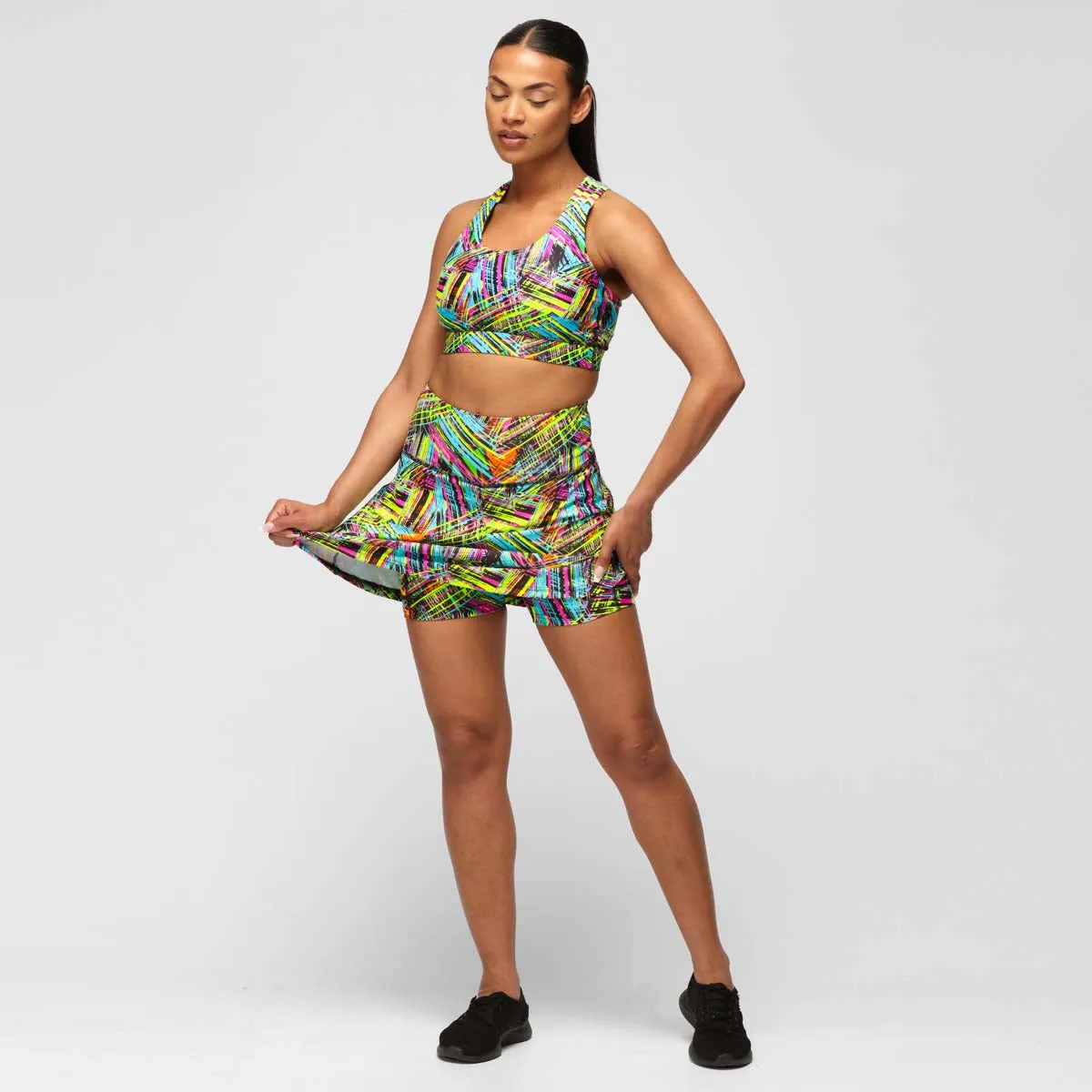 Neon Scratch Skort sold by Tikiboo product image thumbnail 2