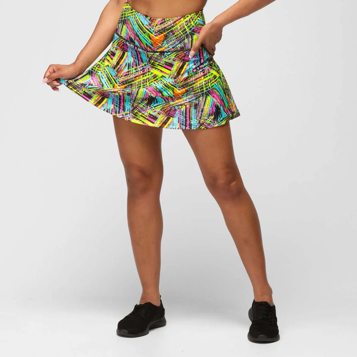 Neon Scratch Skort sold by Tikiboo product image thumbnail 5