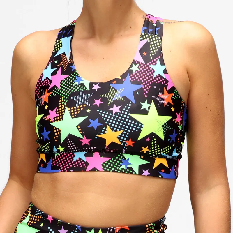 Scattered Stars Cross Back Bra sold by Tikiboo