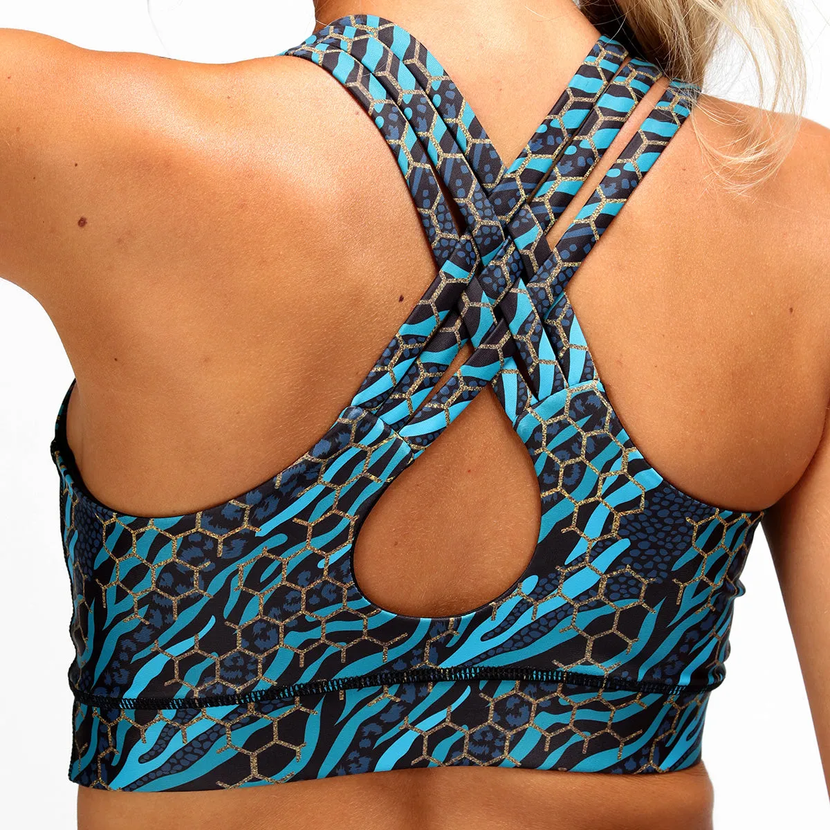 Honeycomb Cross Back Bra sold by Tikiboo product image thumbnail 4