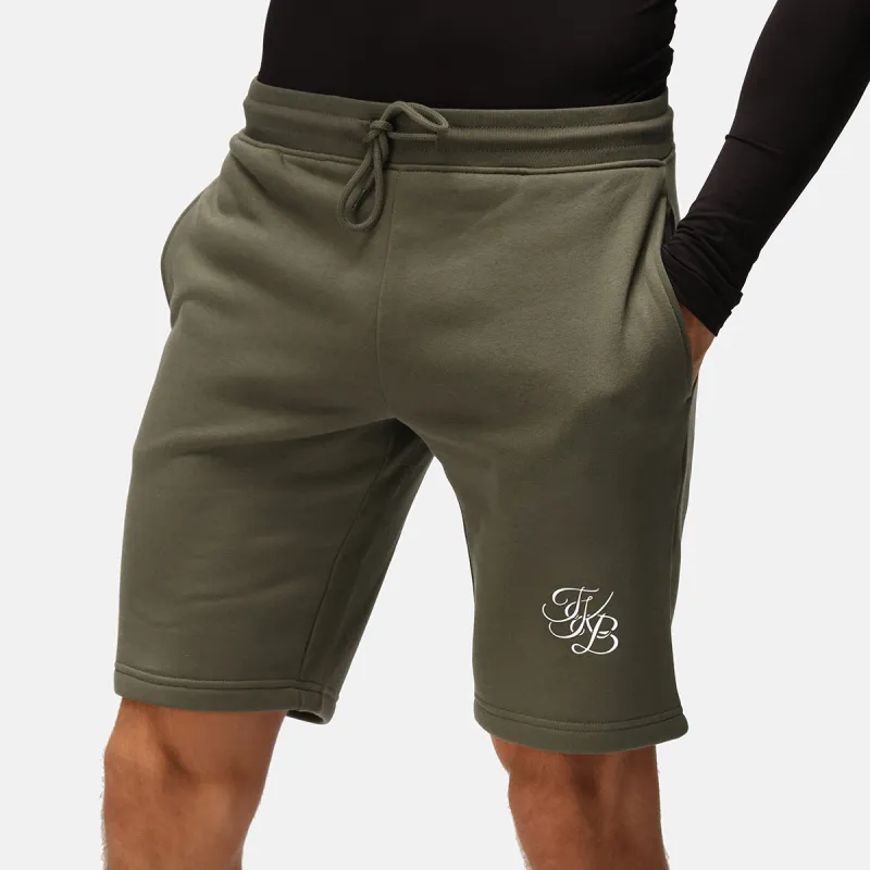 TKB Man Khaki Organic Sweat Shorts made by Tikiboo
