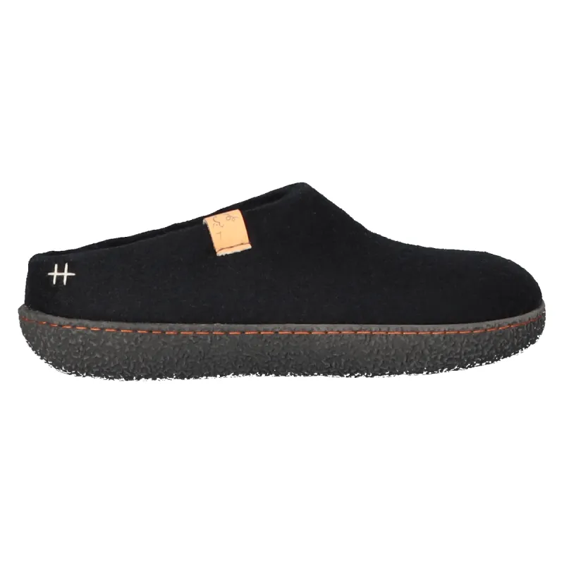 Slipa Wolvilt Instap Pantoffels Black sold by Tofvel