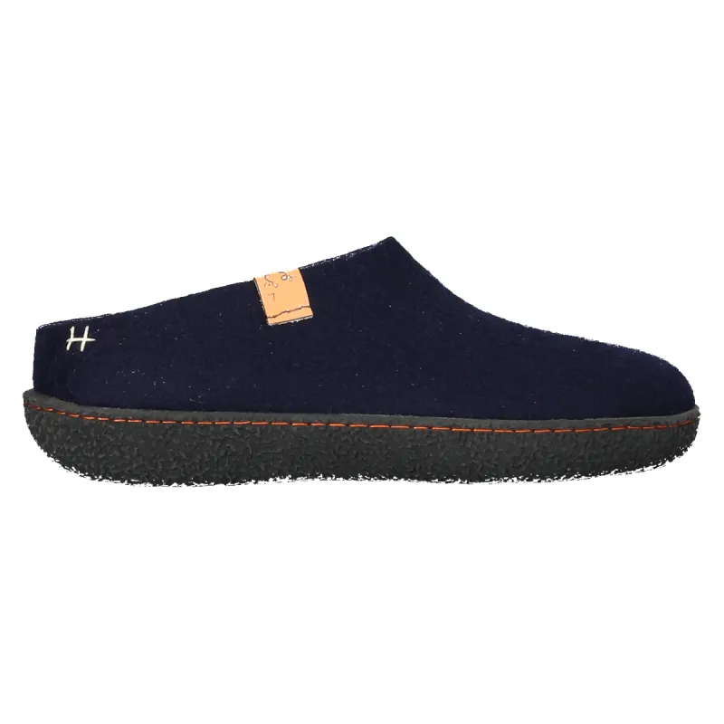 Slipa Wolvilt Instap Pantoffels Navy Blue sold by Tofvel
