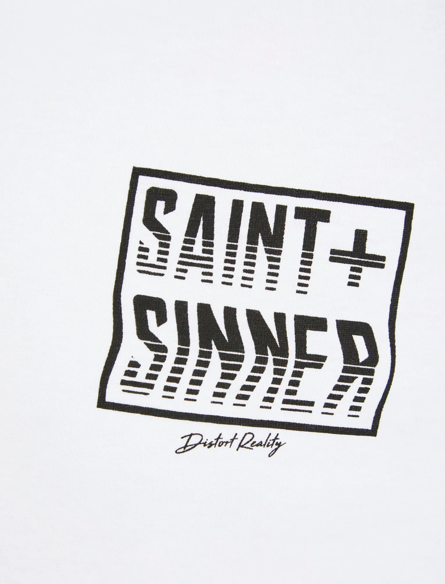 Waved Tee Motif Cotton Jersey T-Shirt in Bright White - Saint + Sinner sold by Tokyo Laundry product image thumbnail 4