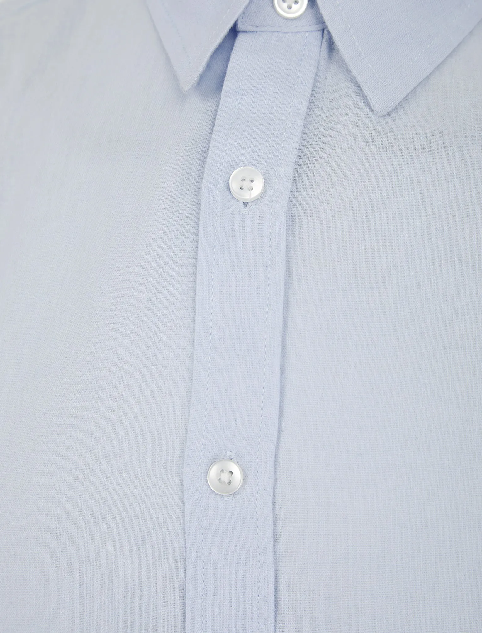 Helios Classic Collar Long Sleeve Cotton Linen Shirt in Soft Blue - Tokyo Laundry sold by Tokyo Laundry product image thumbnail 3