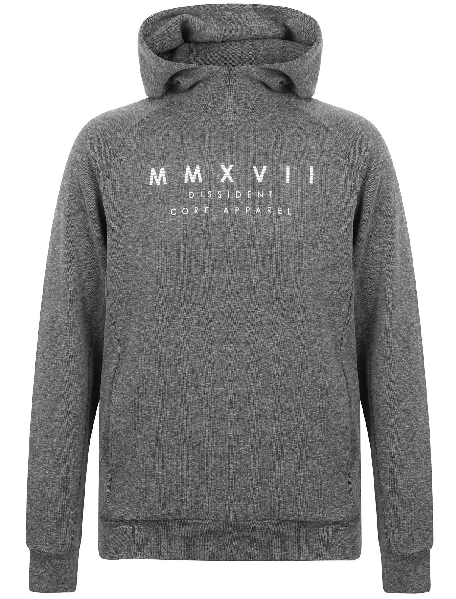 Daudi Cotton Blend Pullover Hoodie In Black & Grey Marl - Dissident sold by Tokyo Laundry product image thumbnail 2