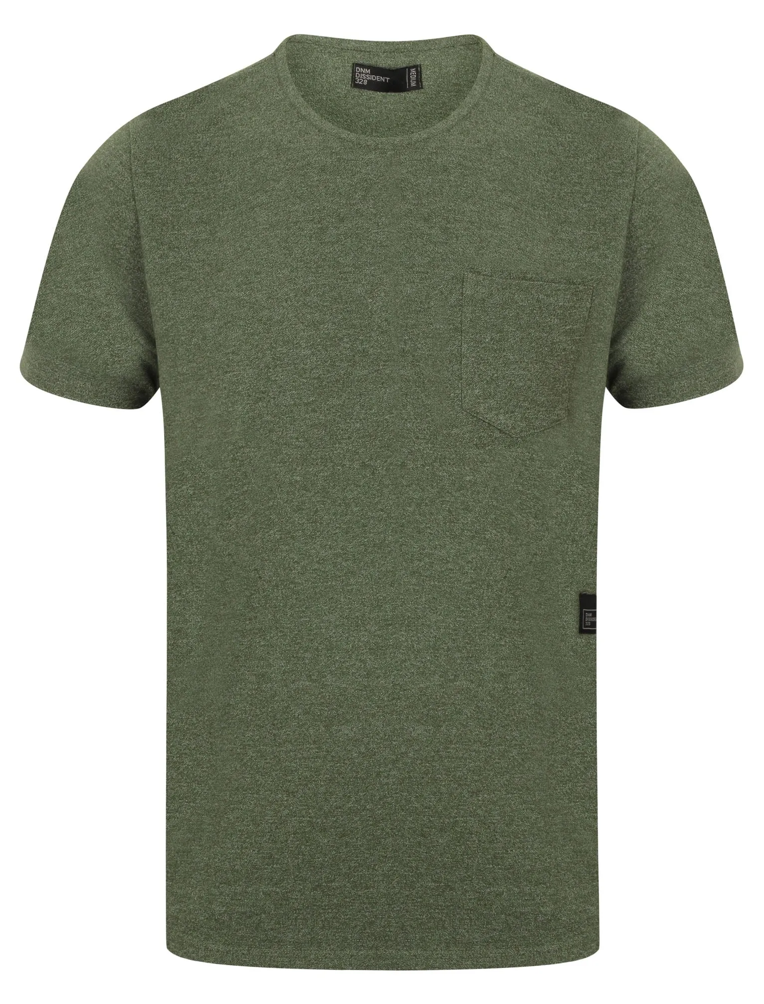 Pablo Crew Neck T-Shirt with Micro Pique Texture in Thyme - Dissident sold by Tokyo Laundry