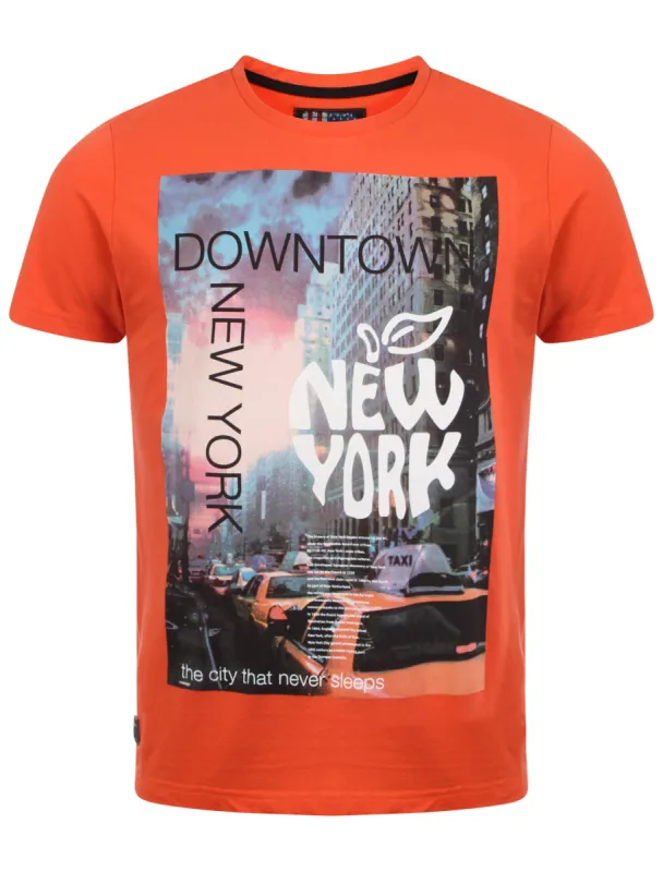 Dissident Big Apple t-shirt in Paprika sold by Tokyo Laundry