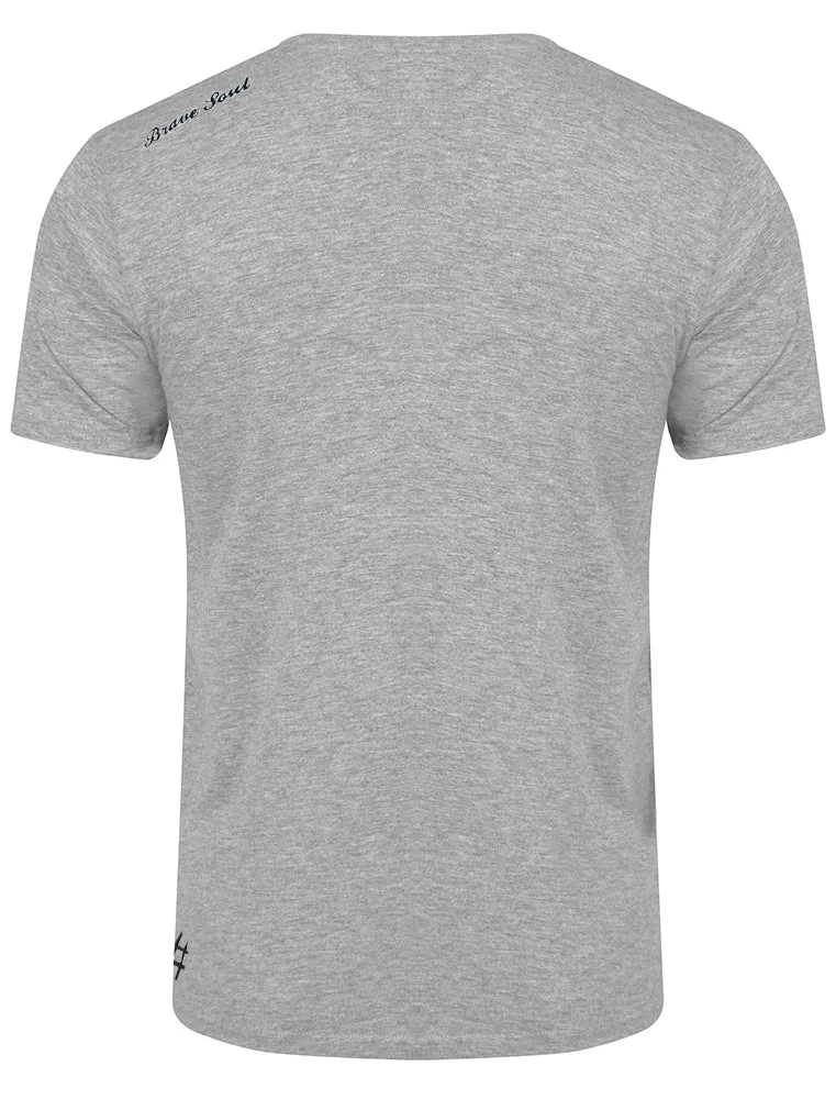 Calavera Skull Print Crew Neck T-Shirt in Grey Marl sold by Tokyo Laundry product image thumbnail 2