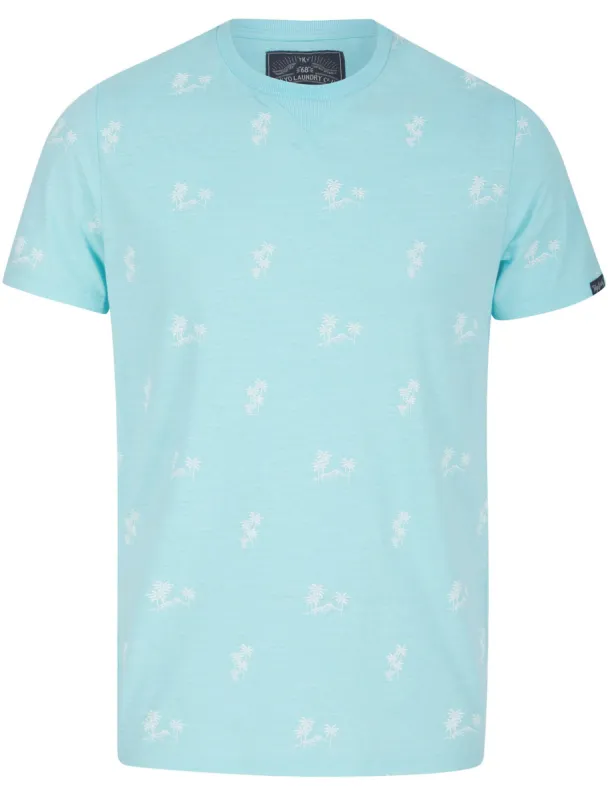 Desert Island Print Cotton Jersey T-Shirt In Angel Blue - Tokyo Laundry sold by Tokyo Laundry