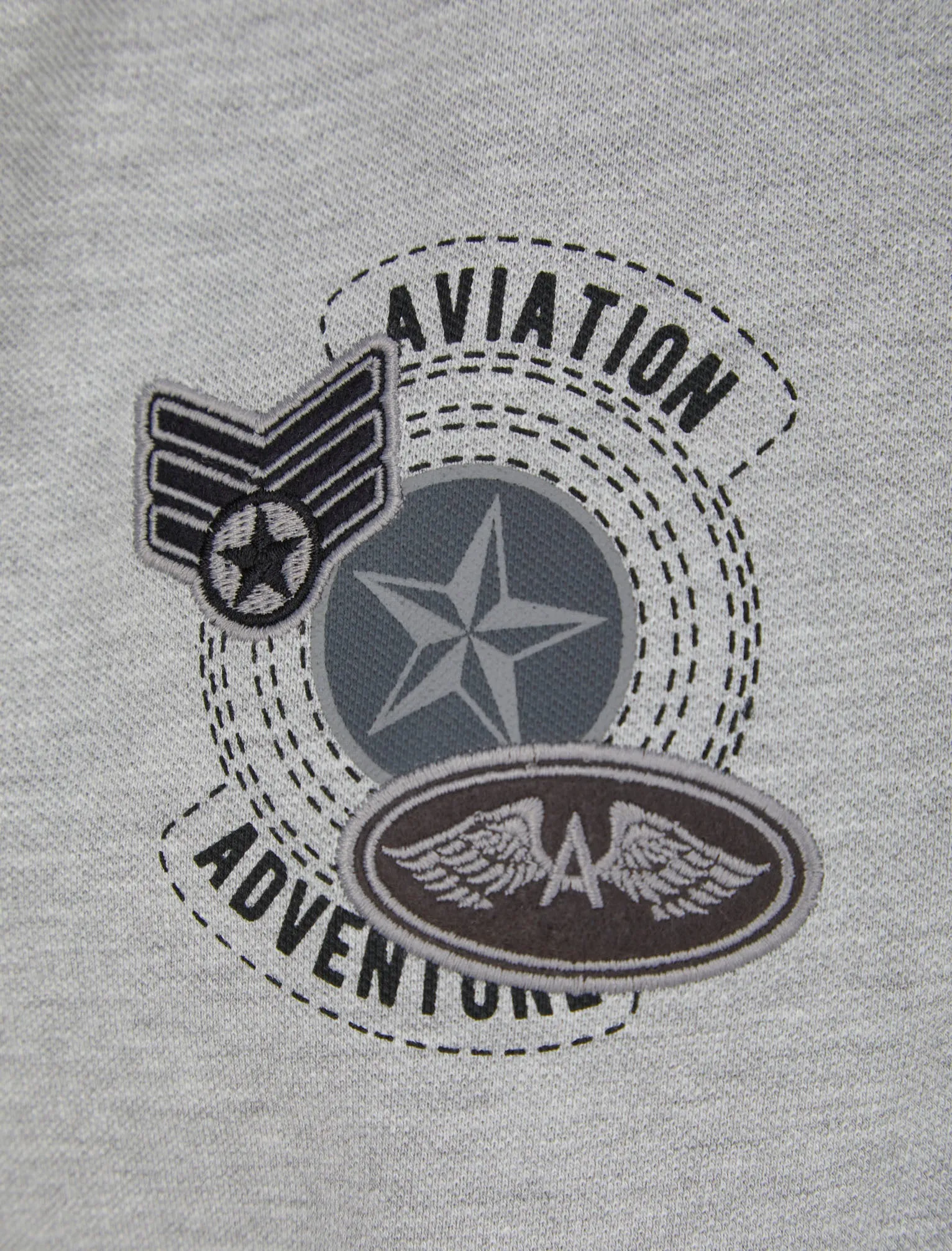 Blockade Cotton Pique Polo Shirt With Chest Pocket In Light Grey Marl - Dissident sold by Tokyo Laundry product image thumbnail 4