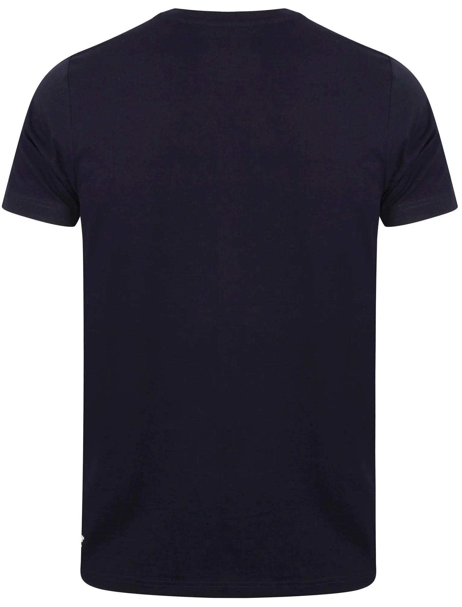 Adachi Crew Neck Cotton T-Shirt with Zip Chest Pocket In Navy - Dissident sold by Tokyo Laundry product image thumbnail 2