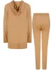 Fonteyn Star Motif 2pc Jersey Knit Matching Hoody & Pants Lounge Co-ord Set in Nougat Nut - Amara Reya sold by Tokyo Laundry