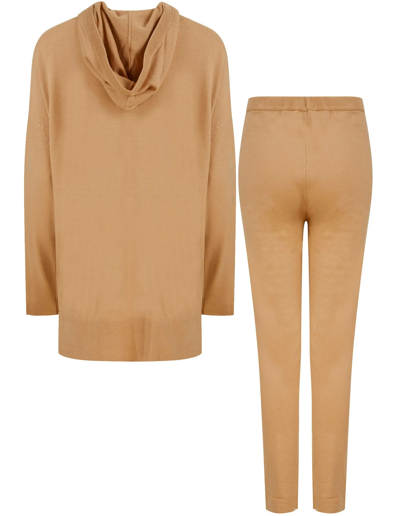 Fonteyn Star Motif 2pc Jersey Knit Matching Hoody & Pants Lounge Co-ord Set in Nougat Nut - Amara Reya sold by Tokyo Laundry product image thumbnail 2