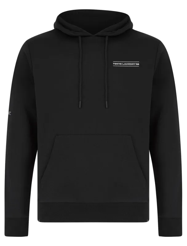 Valence Motif Brushback Fleece Pullover Hoodie in Jet Black - Tokyo Laundry sold by Tokyo Laundry