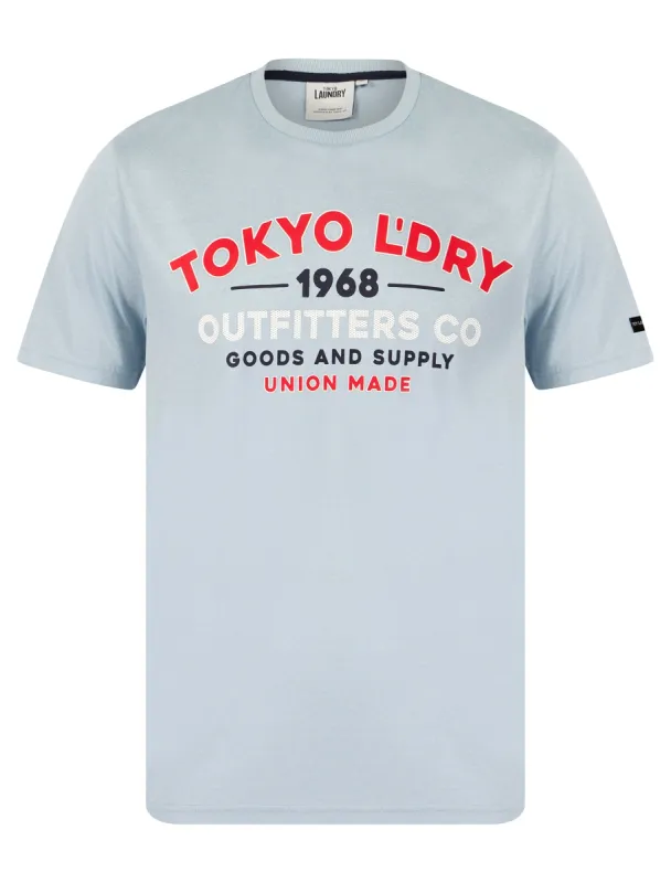Adapt Motif Jersey Grindle Crew-Neck T-Shirt in Ice Water - Tokyo Laundry sold by Tokyo Laundry
