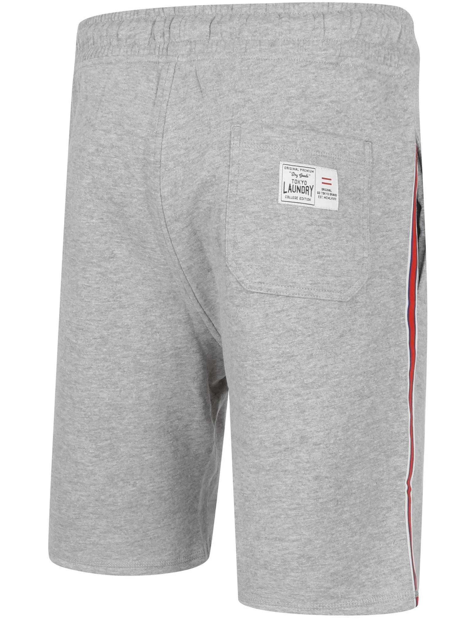 Montauk Bay Jogger Shorts with Side Tape Detail In Light Grey Marl - Tokyo Laundry sold by Tokyo Laundry product image thumbnail 2