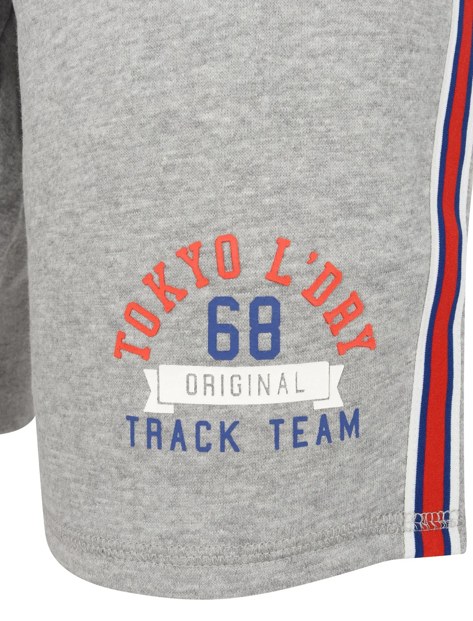 Montauk Bay Jogger Shorts with Side Tape Detail In Light Grey Marl - Tokyo Laundry sold by Tokyo Laundry product image thumbnail 3