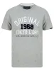 OG Tokyo Motif Cotton T-Shirt in Mid Grey Marl - Tokyo Laundry sold by Tokyo Laundry