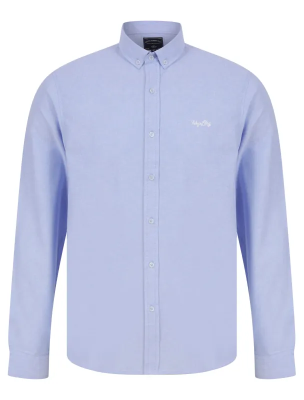 Augustus Oxford Cotton Twill Long Sleeve Shirt in Light Blue - Tokyo Laundry sold by Tokyo Laundry