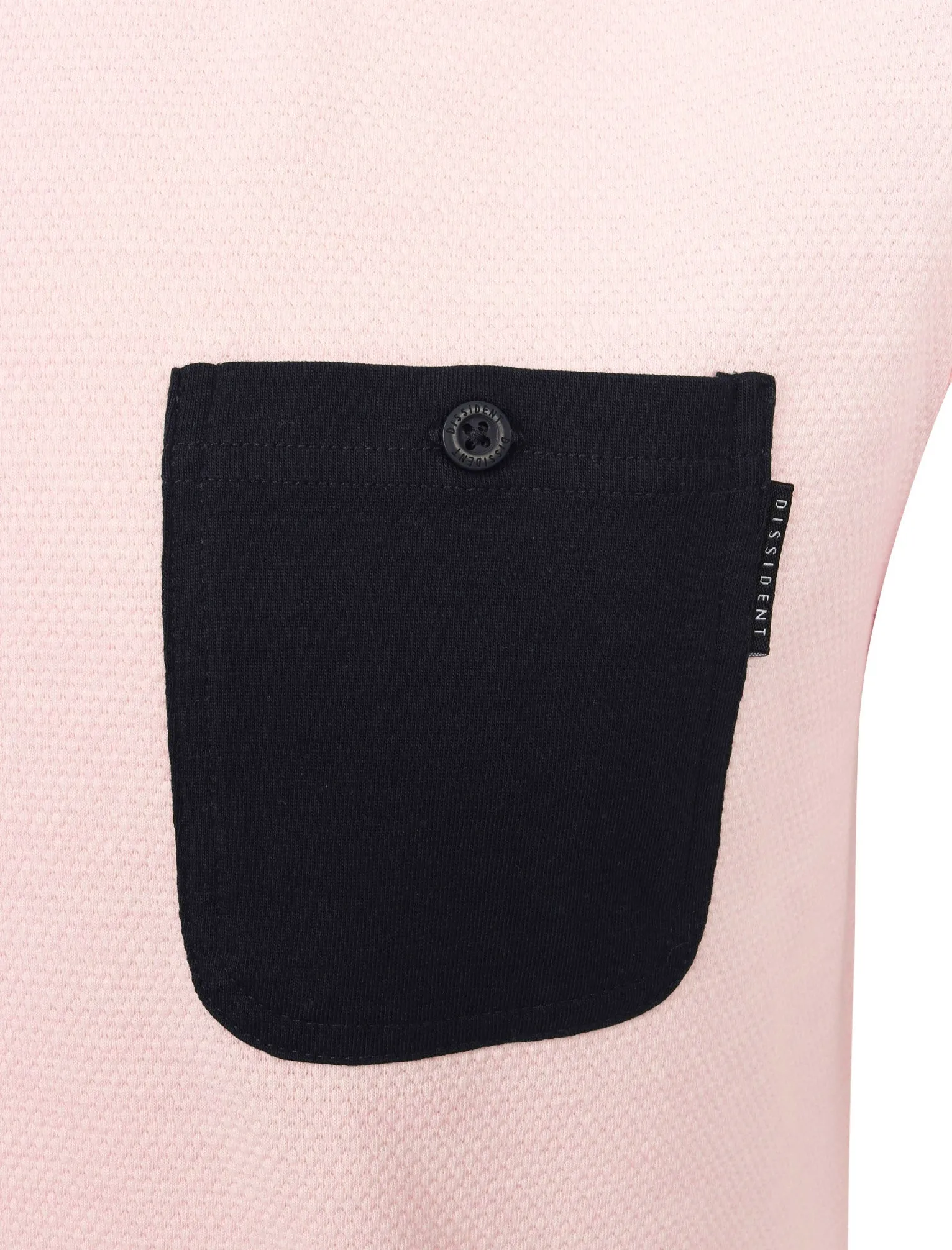 Bax Textured Cotton Slub T-Shirt with Contrast Chest Pocket In Blushing Pink - Dissident sold by Tokyo Laundry product image thumbnail 3