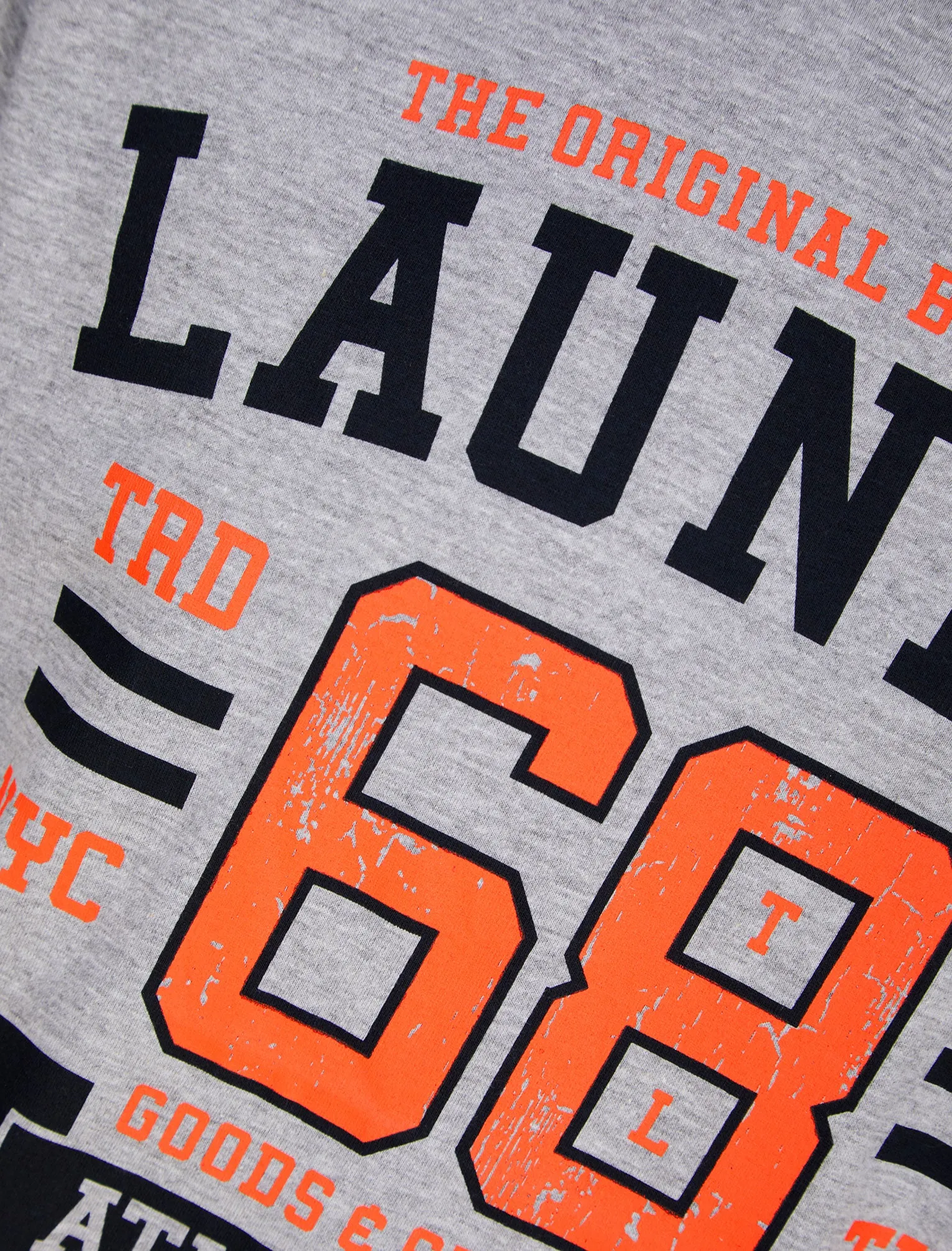 Squad Motif Cotton Jersey T-Shirt in Light Grey Marl - Tokyo Laundry sold by Tokyo Laundry product image thumbnail 3