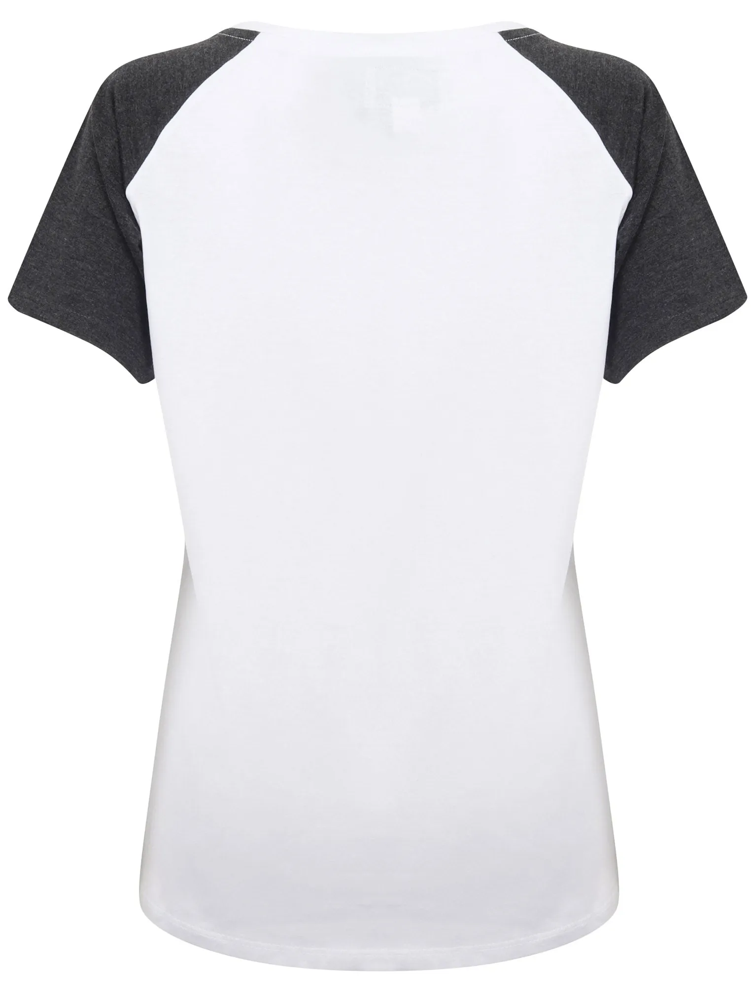 Womens Raglan Sleeve Cotton T-Shirt In Charcoal Marl - Tokyo Laundry sold by Tokyo Laundry product image thumbnail 2
